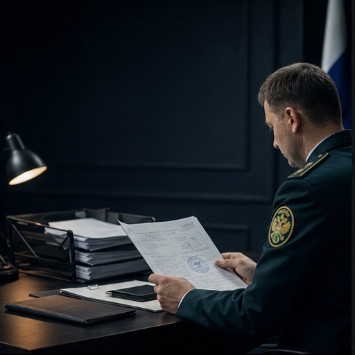Таможенный специалист проверяет документы